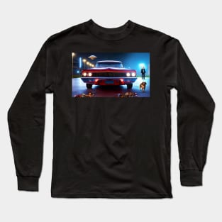 Classic Car Scene Long Sleeve T-Shirt